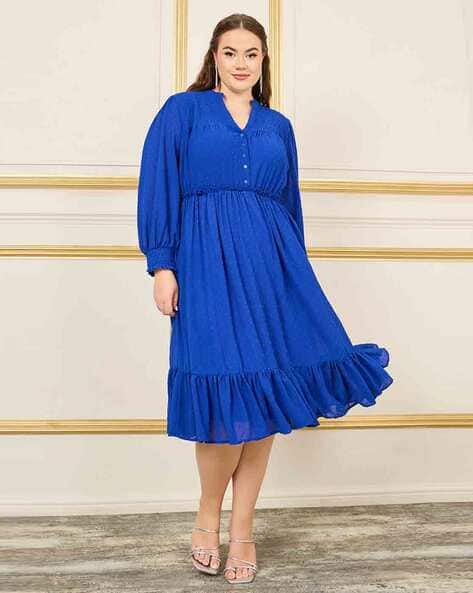 Styli Polyester A-line Dress