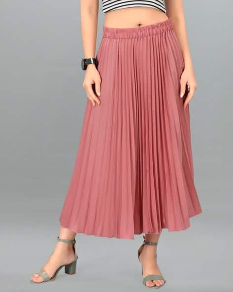 Women Pleated A-Line Skirt