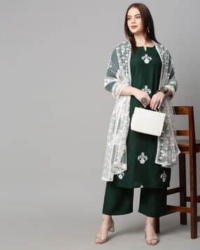 svaraa Women Embroidered Straight Kurta Set-picture-26