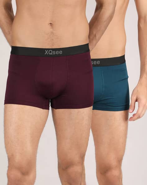 ptvize Men Pack of 2 Trunks with Elasticated Waist