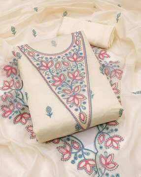 svaraa Women Embroidered 3-Piece Unstitched Dress Material-picture-26