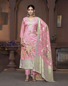 svaraa Women Embellished & Embroidery Unstitched Dress Material-picture-25