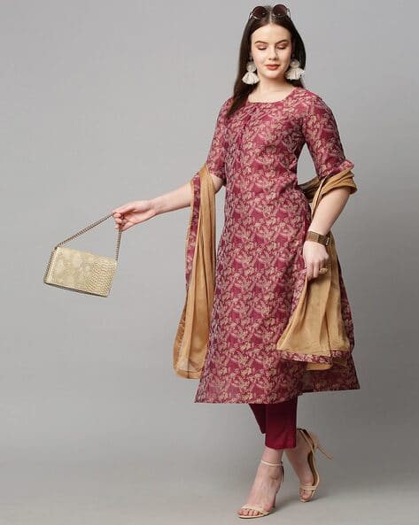 SVARAA Women Printed Straight Kurta Set