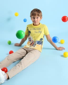 u.s. polo assn. Boys Graphic Crew- Neck T-shirt-picture-46
