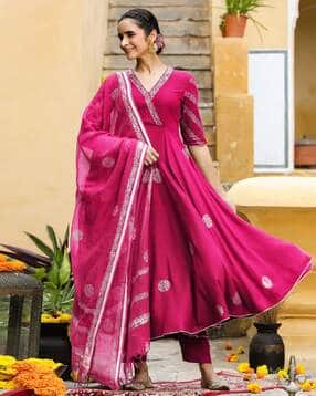 svaraa Women Printed Anarkali Kurta Set-picture-21
