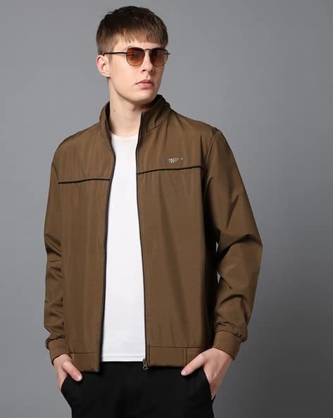 Men Zip-Up Slim Fit Jacket