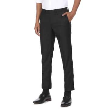 arrow Men Regular Fit Flat-Front Trousers-picture-29