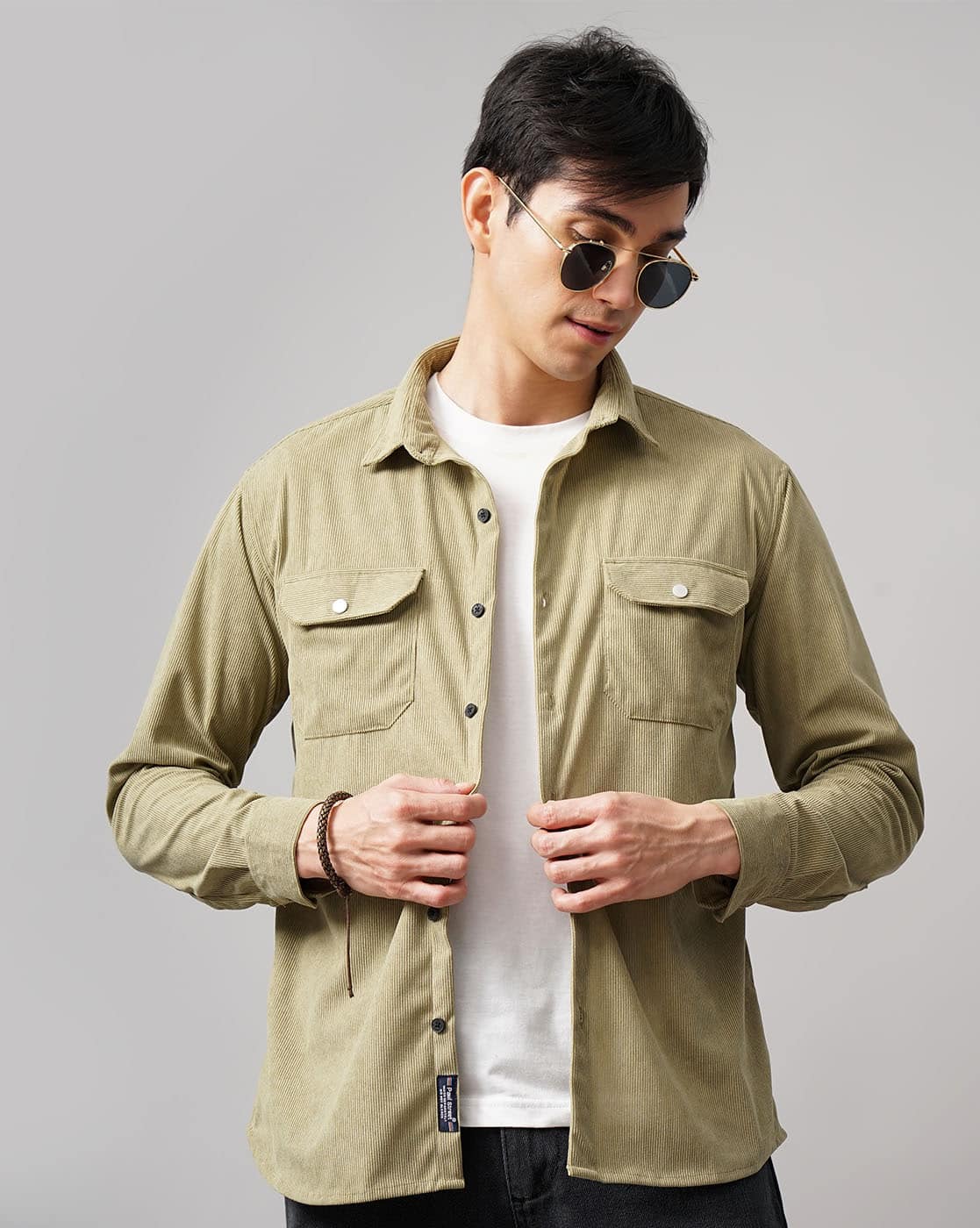 Buy PAUL STREET Cordtex Double Pocket Shirt Online | Ajio.com