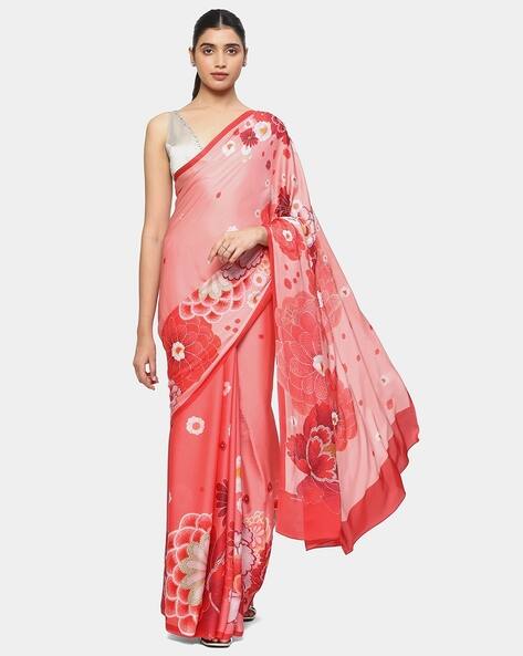 SATYA PAUL The Ginza Floral Print Silk Saree