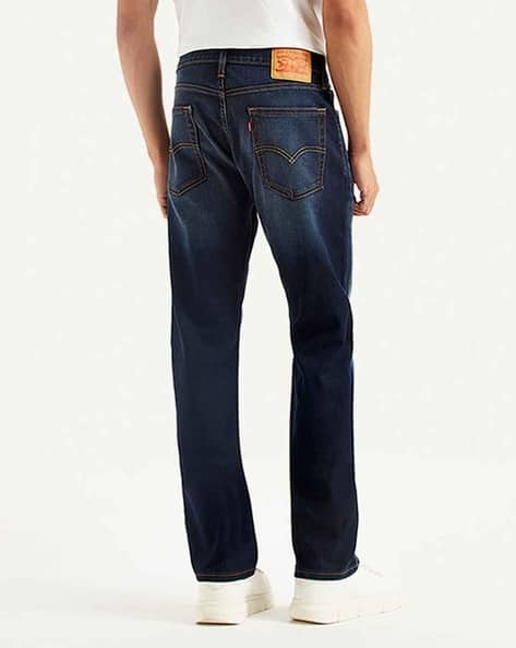 Men 513 Mid-Wash Slim Straight Fit Mid-Rise Jeans