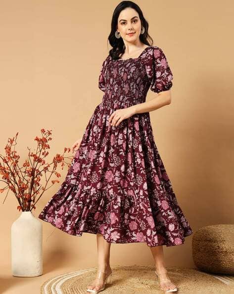 red valentines dress Elegant Floral Twist Hem Midi for Women designer white mini dress XJUJN Women's Cocktail Dresses The worlds of fashion Color:DEEP DAPHNE