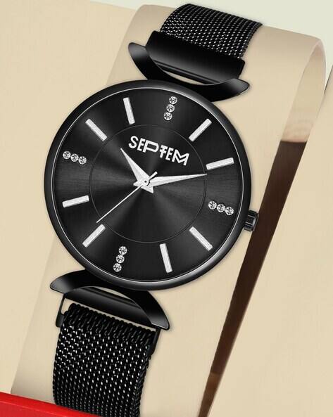 SEPTEM Women Diamond Studded Analogue Watch