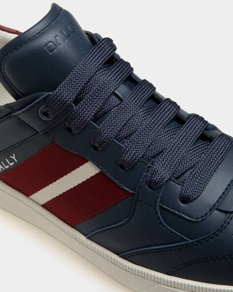 Buy Bally Rebby Raise Sneakers | Navy Blue Color Men | AJIO LUXE
