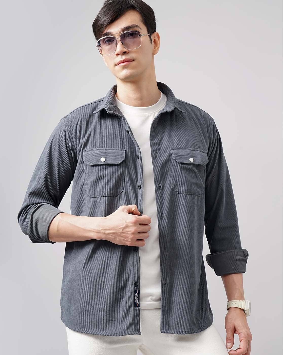トップス Porter Classic WIDE POCKET SHIRT GRAY -1117Wx1400H-701171284-grey-