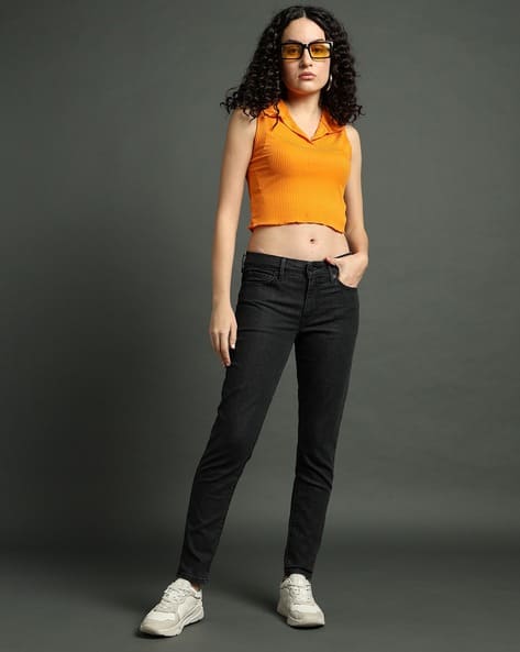LEVI'S Women Mid-Rise 711 Skinny High-Rise Clean Jeans