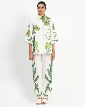 satya paul Women Floral Print Relaxed Fit Button-Front Tunic-picture-37