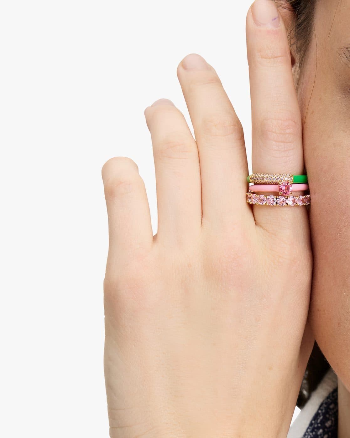 Buy KATE SPADE Hint of Shimmer Stacking Ring Set