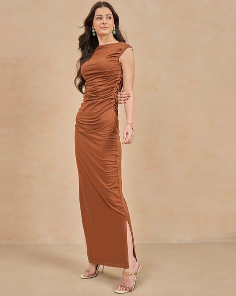 Buy COLOR CAPITAL Women Cotton Bodycon Dress Online | Ajio.com