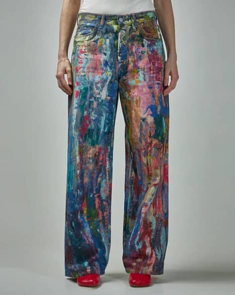 1981F FN TLO Paint Daub Loose Fit Jeans