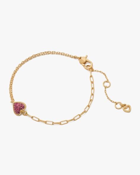 With All My Heart Pav Line Bracelet