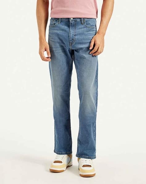 LEVI'S Men 513 Lightly Washed Slim Straight Mid-Rise Jeans