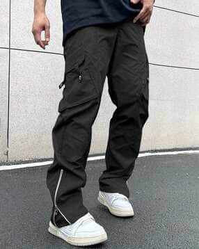 jump cuts Men Mid-Rise Straight Track Pants-picture-33
