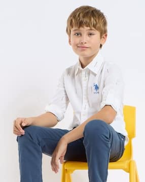 u.s. polo assn. Boys Regular Fit Shirt with Embroidered Logo-picture-23