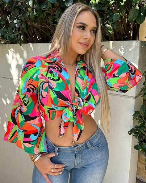 KOTTY Regular Fit Abstract Top