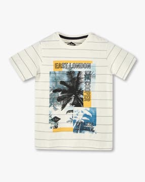 lee cooper Boys Graphic Print Regular Fit Cotton Crew-Neck T-Shirt-picture-23