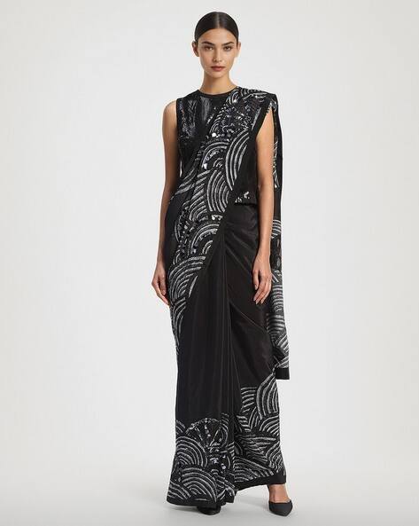 SATYA PAUL Women Nightfall Embroidered Silk Saree