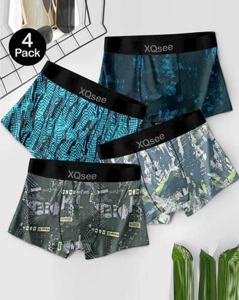 Asthamoxi Men Nylon Trunks Pack of 4