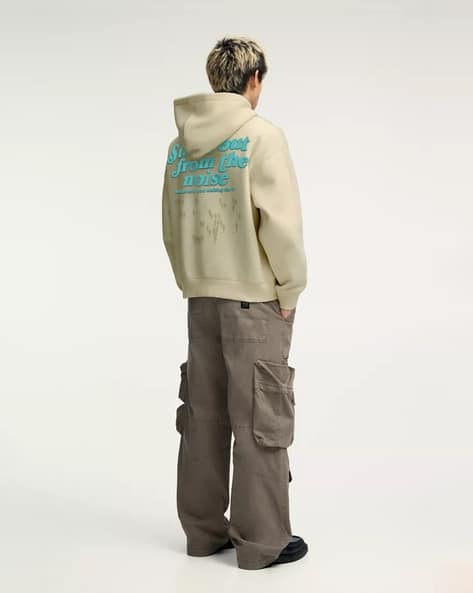 Men Typographic Print Oversized Fit Hoodie - Image 4