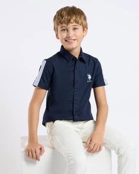u.s. polo assn. Boys Regular Fit Shirt with Embroidered Logo-picture-38