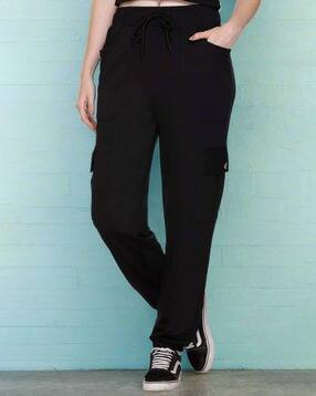 white moon Women Straight Track Pants with Insert Pockets-picture-53