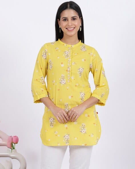 Women Floral Print Regular Fit Pure Cotton Tunic