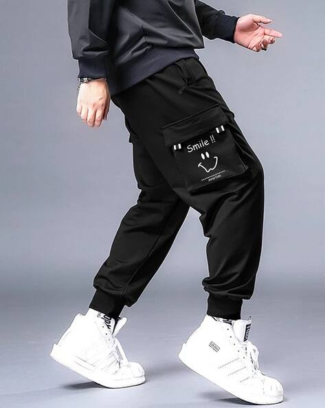 JUMP CUTS Men Straight Track Pants with Insert Pockets
