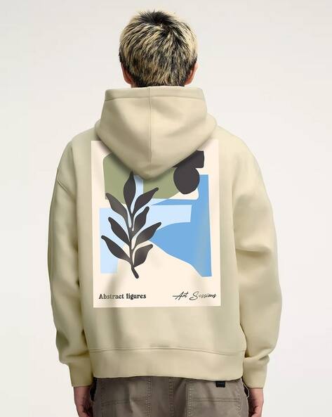 Men Typographic Print Oversized Fit Hoodie - Main Image