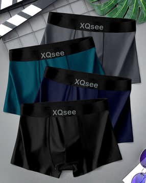 panicia Men Pack of 4 Trunks with Elasticated Waist-picture-47