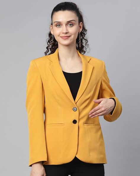 Double Breasted Blazer with Insert Pockets