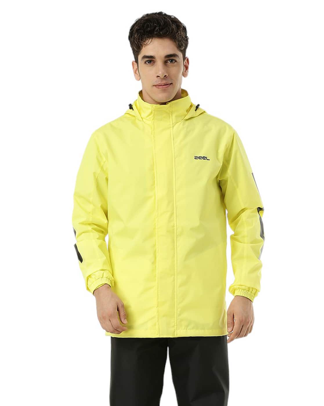 Buy ZEEL Men Regular Fit Hooded Raincoat Online | Ajio.com