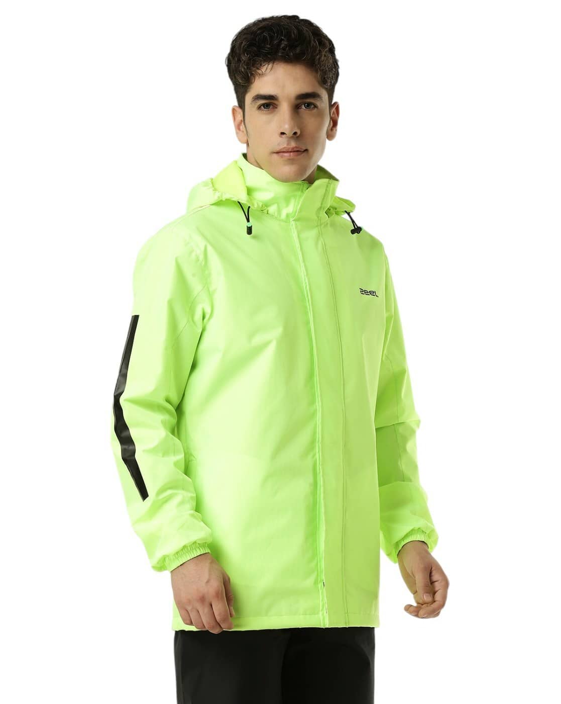 Buy ZEEL Men Regular Fit Hooded Raincoat Online | Ajio.com