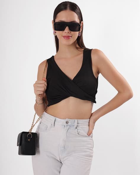 Buy Black Tops for Women by Clobug Online