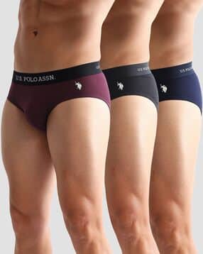 u.s. polo assn. Men Pack of 3 Briefs with Elasticated Waistband -picture-52