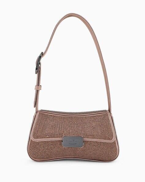 Buy EMPORIO ARMANI Satin Baguette Shoulder Bag with Buy EMPORIO ARMANI Satin Baguette Shoulder Bag with