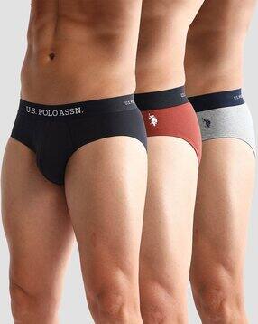 u.s. polo assn. Men Pack of 3 Briefs with Elasticated Waistband -picture-40