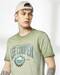 Men Logo Print Regular Fit Crew-Neck T-Shirt