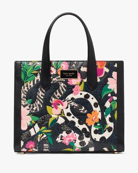 Manhattan Snake Print Small Tote Bag