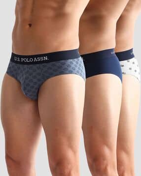 u.s. polo assn. Men Pack of 3 Briefs with Elasticated Waistband -picture-21