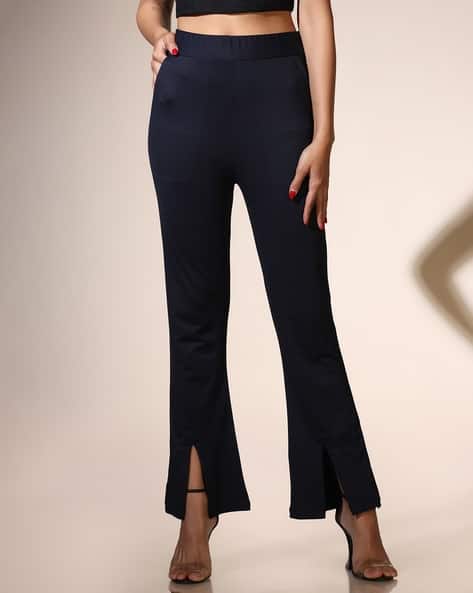 Hivora Women High-Rise Flat-Front Flared Pants