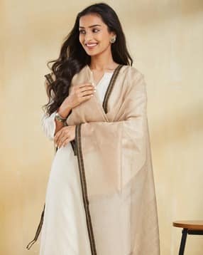 Women Cotton Silk Dupatta-image-3